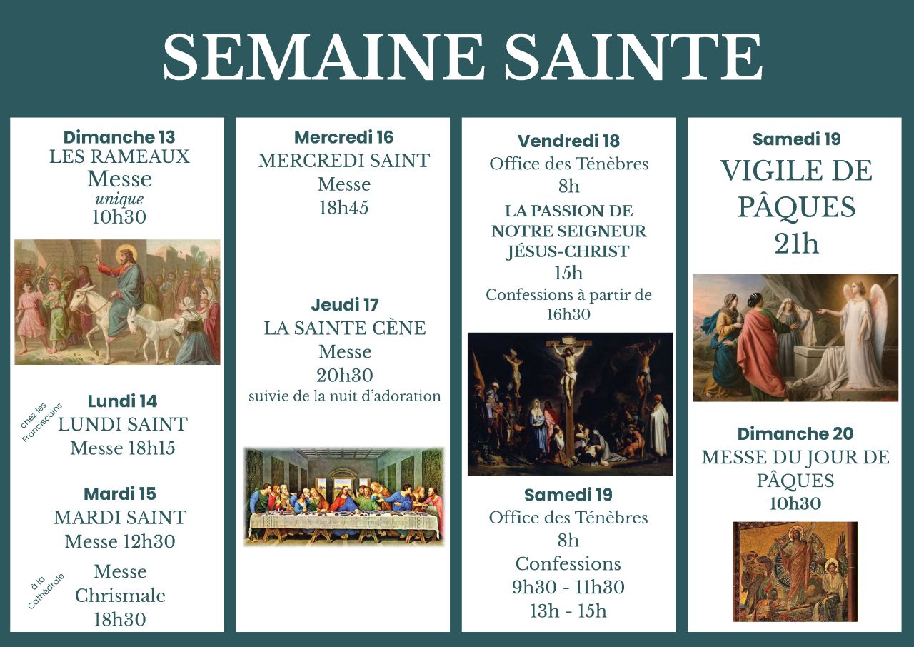 programme de la Semaine Sainte 2025